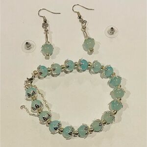 Handmade bracelet and earrings